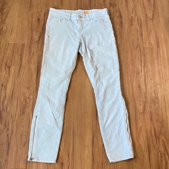 Anthropologie Pilcro Corduroy Skinny Leg Pants Side Zips Women’s Size 26 - Picture 2 of 16